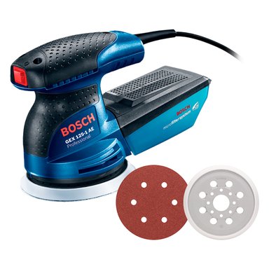 LIJADORA BOSCH GEX 125 1-AE 250 WATTS EXCENTRICA PROF VELCRO - 1