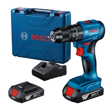TALADRO PERCUTOR BOSCH GSB 185 LI BL + 2 BAT 2AH + CARGADOR + 23 ACC