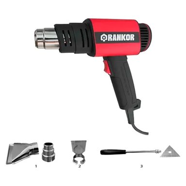 PISTOLA DE CALOR DE 2000 W RANKOR CON CONTROL DE TEMPERATURA PROFESIONAL
