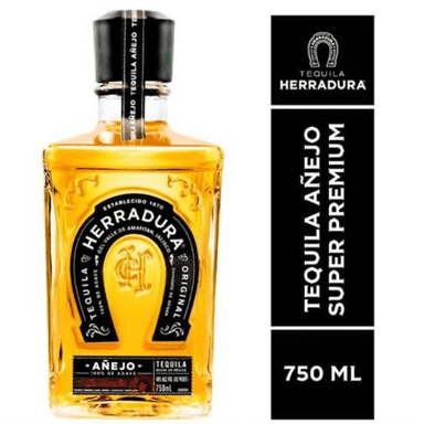TEQUILA HERRADURA AÑEJO BOTELLA 750ML - 1