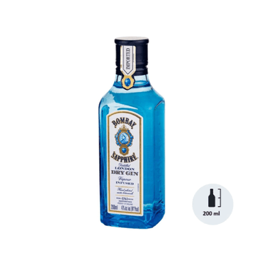 GIN BOMBAY BOTELLA SAPPHIRE LONDON DRY 200ML