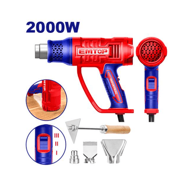 PISTOLA DE CALOR 2000W 450-550°C  EHGN20078 EMTOP
