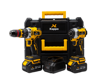 KIT BRUSHLESS 20V ATORNILLADOR IMPACTO + TALADRO PERCUTOR - KAPPO