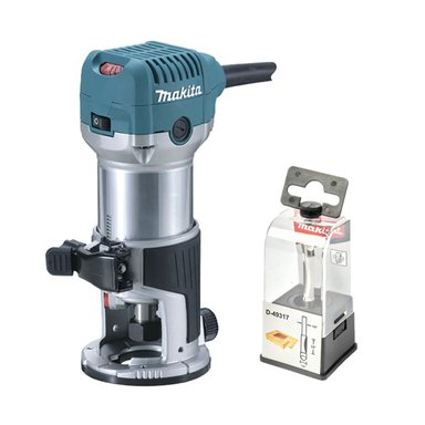 RUTEADORA ¼ 710W RT0700C + FRESA RECTA ¼ X ½ RODAJE D-49317 MAKITA