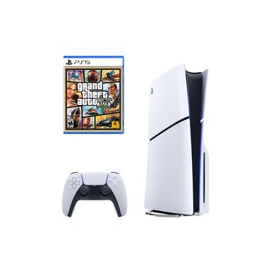CONSOLA SONY - PLAYSTATION PS5 PLAYSTATION 5 SLIM LECTORA DISCOS + GRAND THEFT AUTO V - 1