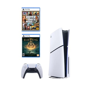CONSOLA SONY - PLAYSTATION PS5 PLAYSTATION 5 SLIM LECTORA DISCOS + GTA V + ELDEN RING - 1