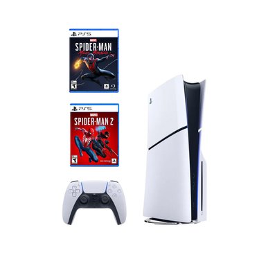 CONSOLA SONY - PLAYSTATION PS5 PLAYSTATION 5 SLIM LECTORA DISCOS + SPIDERMAN MILES MORALES + SPIDERMAN 2 - 1