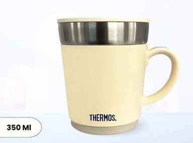TAZA THERMOS TERMICA CLASICA 350 ML ACERO BLANCO