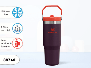 FLIP STRAW TUMBLER PLUM STANLEY 887 ML