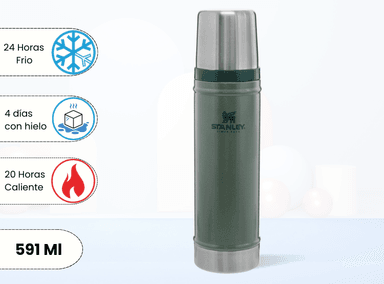 TERMO DE BEBIDA STANLEY CLASSIC VERDE 591 ML