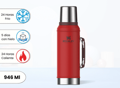 TERMO DE BEBIDA STANLEY CLASSIC LAVA 946 ML