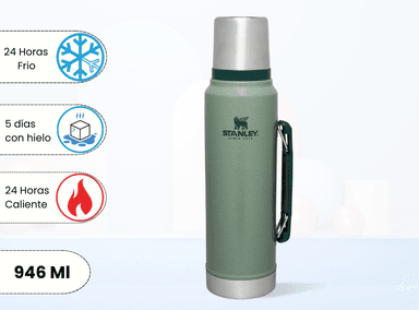 TERMO DE BEBIDA STANLEY CLASSIC VERDE 946 ML