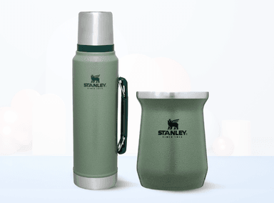 COMBO STANLEY TERMO CLASSIC 946 + MATERO 236 ML VERDE