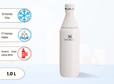 BOTELLA TÉRMICA ALL DAY SLIM ROSA STANLEY 1.0 L