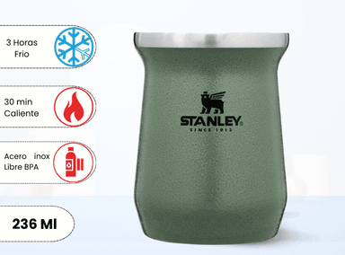 MATERO STANLEY VERDE 236 ML ACERO INOXIDABLE