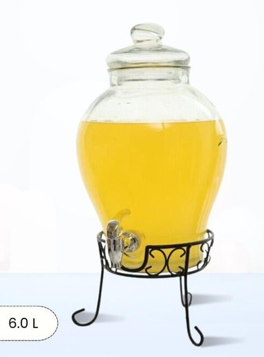 DISPENSADOR 6.0 L AGUA REDONDA CON RACK ICHIMATSU