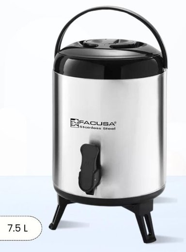 DISPENSADOR 7.5 L AGUA ACERO INOXIDABLE FACUSA