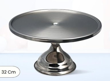 PORTA TORTA DE ACERO INOXIDABLE 32 CM