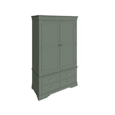 ROPERO CENTRAL DECCO MATE LUNA 2 PUERTAS 2 CAJONES VERDE BOTELLA