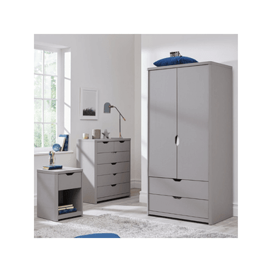 ROPERO CENTRAL DECCO MATE PRIAMO 2 CAJONES GRIS CLARO - 4