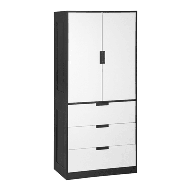 ROPERO CENTRAL DECCO MATE ADOLF 2 PUERTAS 4 CAJONES BLANCO