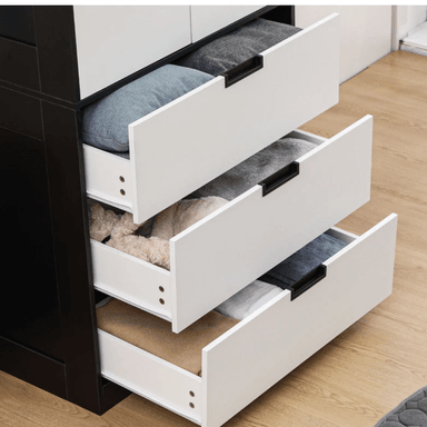 ROPERO CENTRAL DECCO MATE ADOLF 2 PUERTAS 4 CAJONES BLANCO - 3