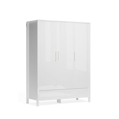 ROPERO CENTRAL DECCO MATE GALVEZ 4 PUERTAS 2 CAJONES BLANCO - 2