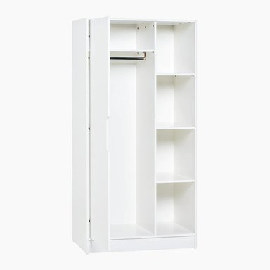 ROPERO CENTRAL DECCO MATE IREN 4 PUERTAS 2 CAJONES BLANCO - 2