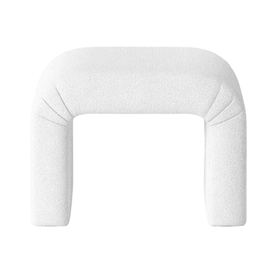 BANQUETA CENTRAL DECCO CURVO VAKNIN BLANCO