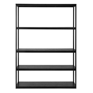 ESTANTE CENTRAL DECCO NEGRO 4 NIVELES ZAID
