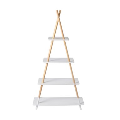 ESTANTE CENTRAL DECCO BLANCO 4 NIVELES EDURNE