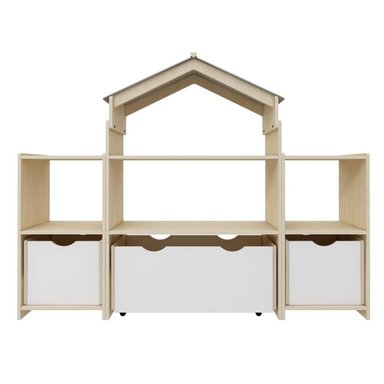 ESTANTE CENTRAL DECCO CREMA 2 NIVELES AMARO