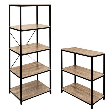 ESTANTE CENTRAL DECCO MADERA 5 NIVELES ROSA