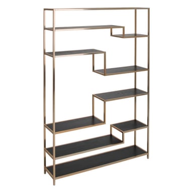 ESTANTE CENTRAL DECCO NEGRO 5 NIVELES OSAHAR - 2
