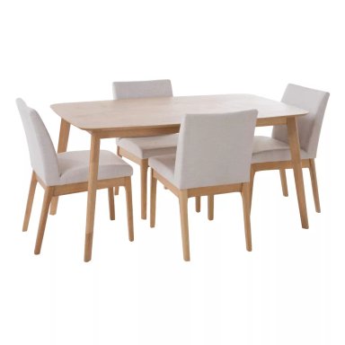 COMEDOR CENTRAL DECCO SATINADO 4 SILLAS HENDRICKS