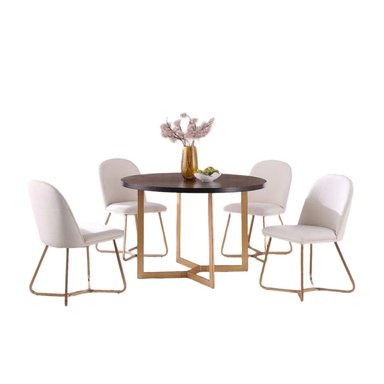 COMEDOR CENTRAL DECCO SATINADO 4 SILLAS BILBAO