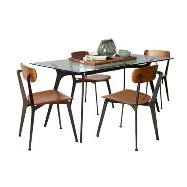 COMEDOR CENTRAL DECCO SATINADO 4 SILLAS MADERA BERLIN