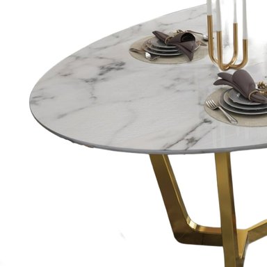 MESA CENTRAL DECCO NATURAL BLANCO 80X170CM PARA 6 SILLAS PETROV - 3
