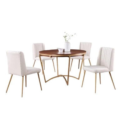 COMEDOR CENTRAL DECCO SATINADO 4 SILLAS CHICAGO