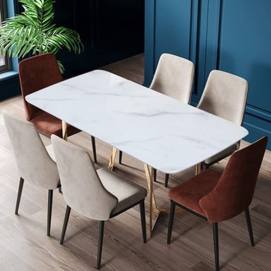 MESA CENTRAL DECCO ORO 160X90CM PARA 6 SILLAS LUND - 3