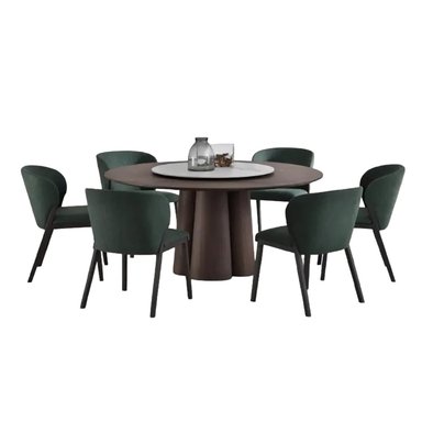 COMEDOR CENTRAL DECCO MODERNO 6 SILLAS NOGAL ROSSI