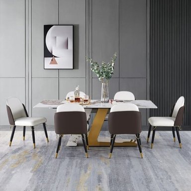 MESA CENTRAL DECCO MATE BEIGE 90X200CM PARA 6 SILLAS ALE - 3