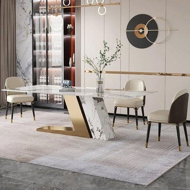 MESA CENTRAL DECCO MATE BEIGE 90X200CM PARA 6 SILLAS ALE - 6