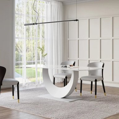 MESA CENTRAL DECCO PLATA 180X90CM PARA 6 SILLAS PAULSEN - 2