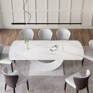 MESA CENTRAL DECCO PLATA 180X90CM PARA 6 SILLAS PAULSEN - 3