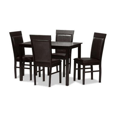 COMEDOR CENTRAL DECCO SATINADO 4 SILLAS NEGRO ROUSE