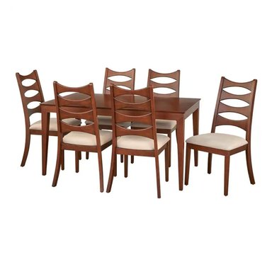 COMEDOR CENTRAL DECCO SATINADO 6 SILLAS NOGAL LIVERPOOL