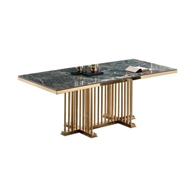 MESA CENTRAL DECCO BRILLANTE ORO 140X200CM PARA 6 SILLAS JENSEN