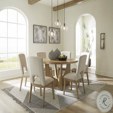 MESA CENTRAL DECCO SATINADO ALMENDRA 150X150CM PARA 6 SILLAS FLORENCIA - 5
