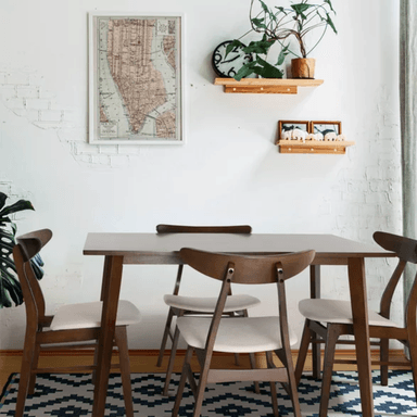 COMEDOR CENTRAL DECCO SATINADO 4 SILLAS BEIGE MONACO - 6